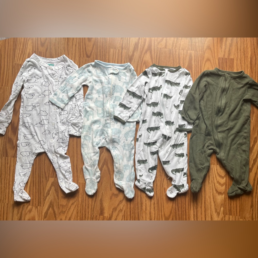 Baby Boy 6-9 months footie pajama bundle